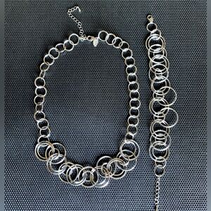 Lia Sophia circles necklace and bracelet
